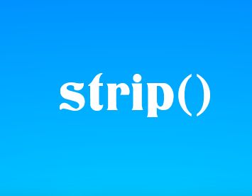 Метод strip()